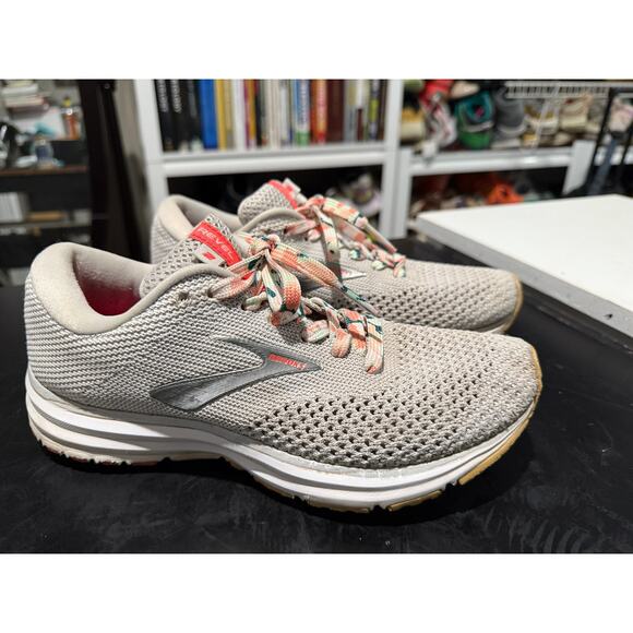 Brooks Revel 2 Women's Running shoes grey pink size 8 - Picture 1 of 8